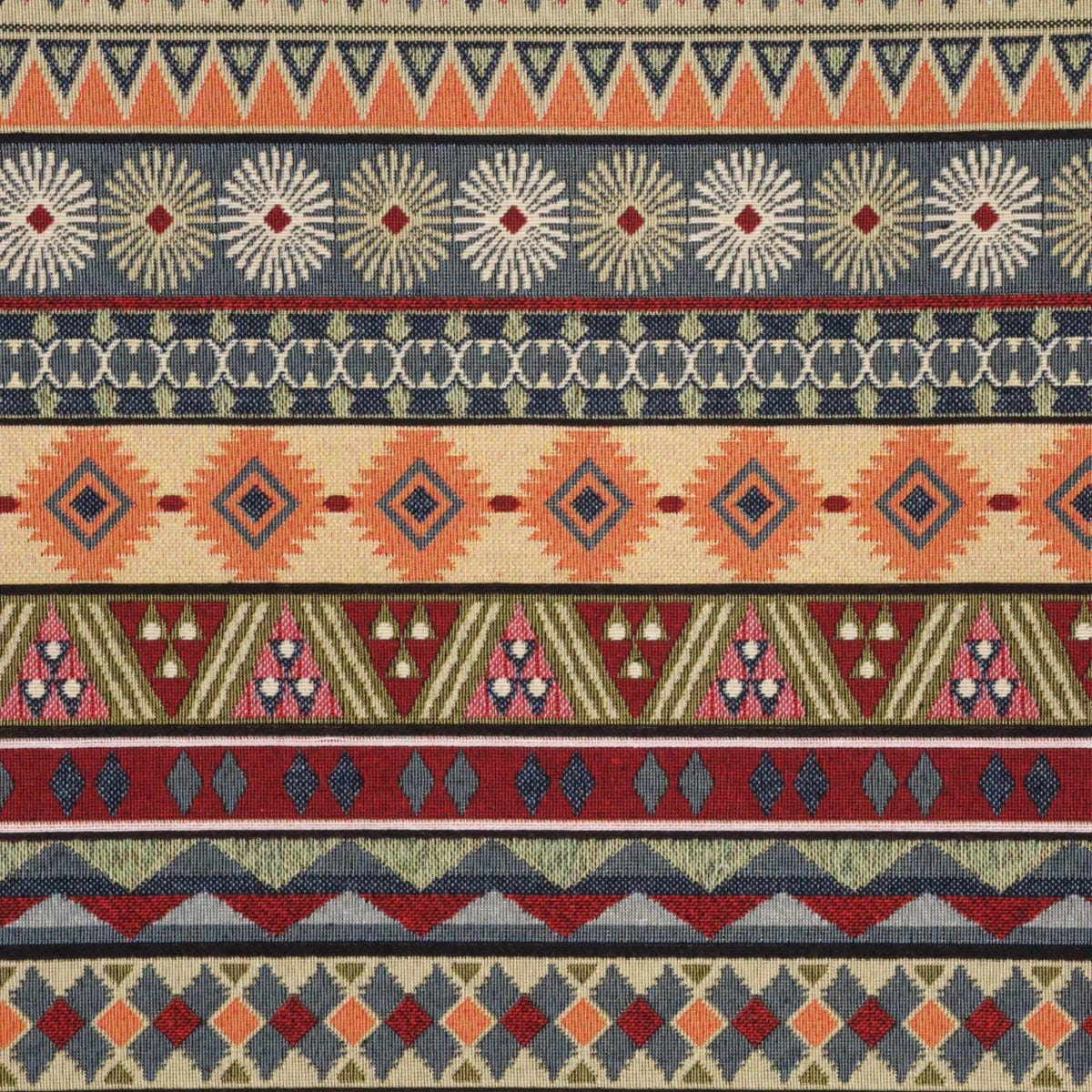 Aspen Rustic Aztec Aztec Stripe Tapestry Rustic Fabric – Foy & Co Interiors