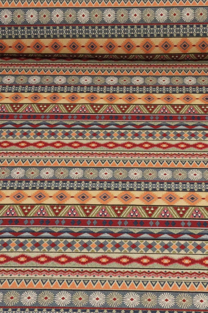 Aspen Rustic Aztec Aztec Stripe Tapestry Rustic Fabric – Foy & Co Interiors