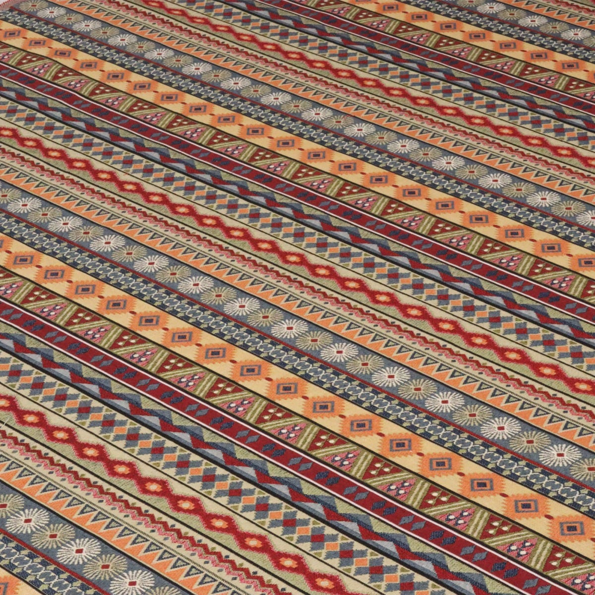 Aspen Rustic Aztec Aztec Stripe Tapestry Rustic Fabric – Foy & Co Interiors