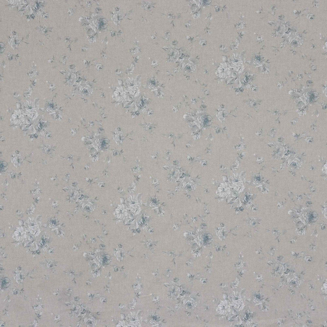 Zen Rose Kingfisher Blue Fabric