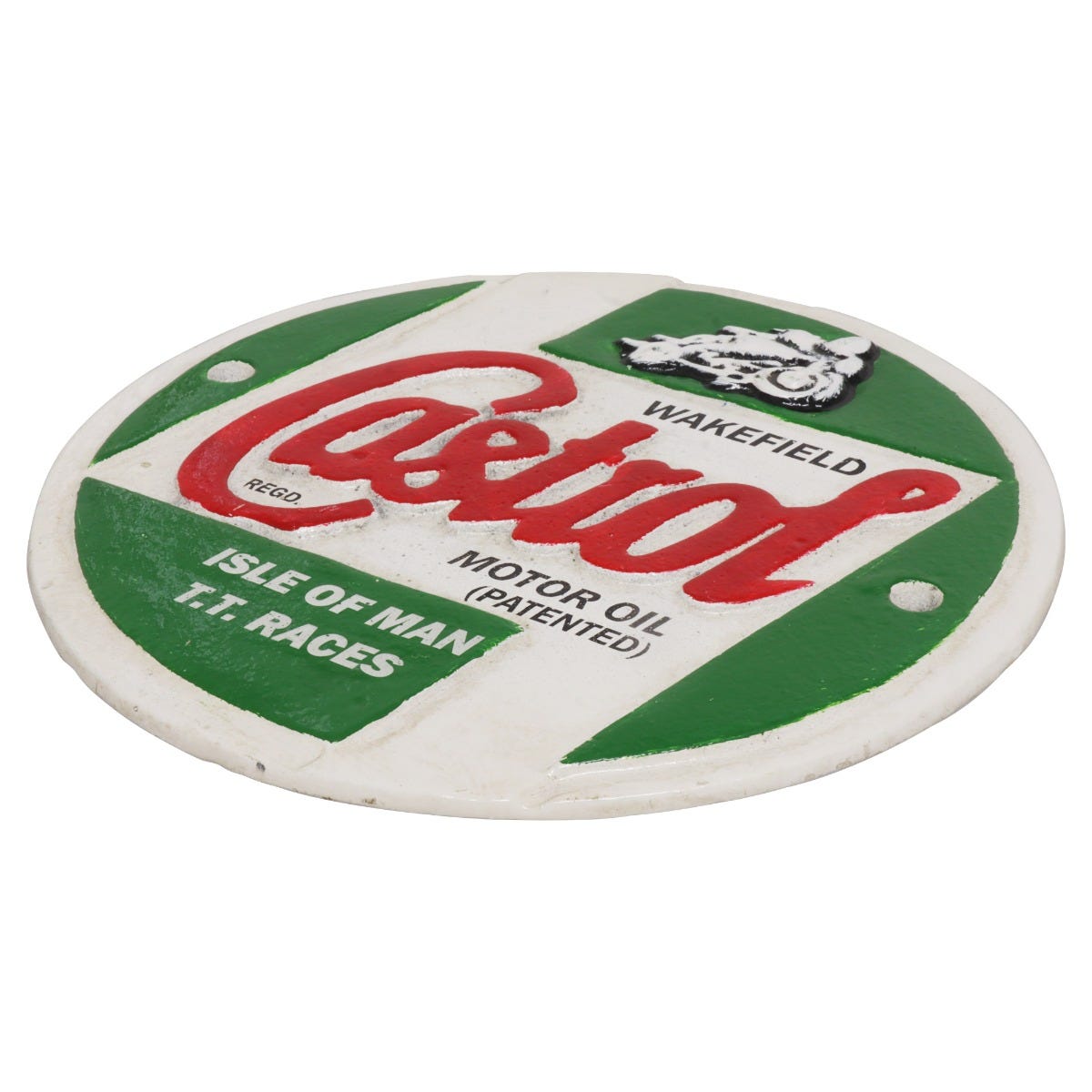 Castrol Wakefield Isle Of Man TT Races Cast Iron Wall Sign – Foy