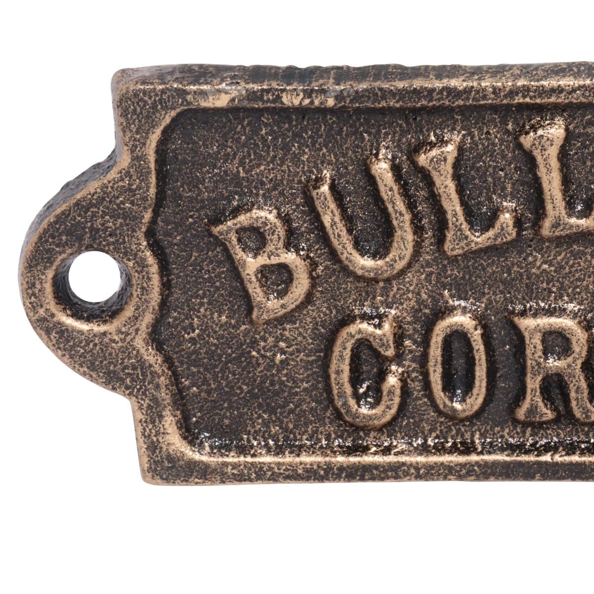 'Bull Shit Corner' Cast Iron Wall Sign – Foy & Co Interiors